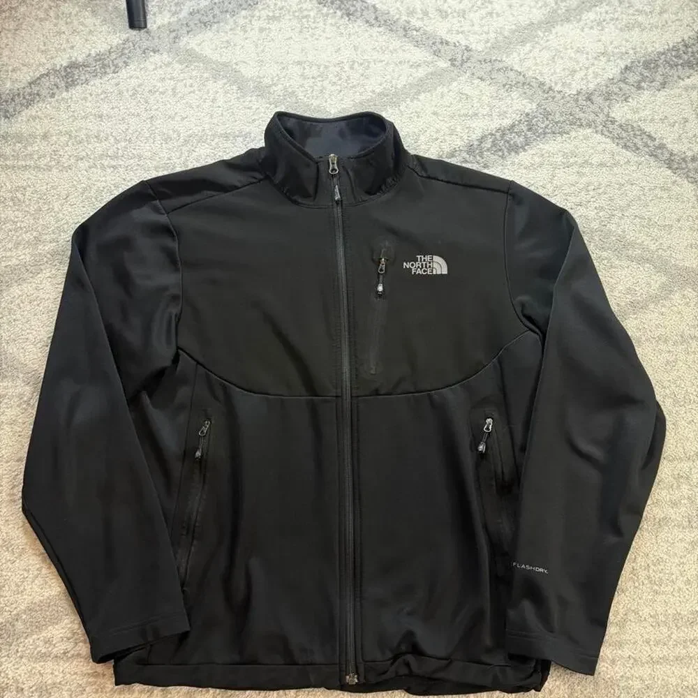 The North Face black fleece jacket men’s size medium